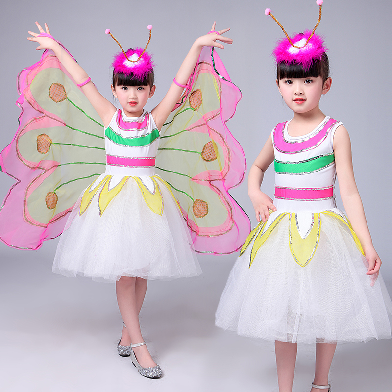 Children's Day Flying Children's Butterfly Performance Dress Butterfly Costume Girls Butterfly Wings New Children's Costumes