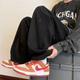 Кофейные осенние штаны для отдыха, в американском стиле, оверсайз, свободный крой