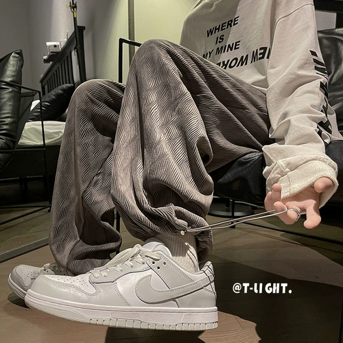 Осенние повседневные брюки, штаны, в американском стиле, свободный крой