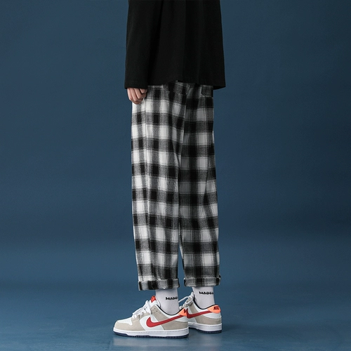 Брендовые штаны для влюбленных, свободный прямой крой, в корейском стиле