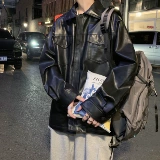 Мужская демисезонная куртка для отдыха для работы, оверсайз, в американском стиле, изысканный стиль