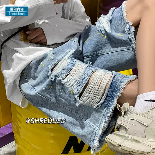 Джинсовая юбка, летние тонкие шорты, дизайнерские штаны, свободный крой, в американском стиле, тренд сезона