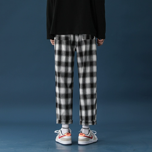 Брендовые штаны для влюбленных, свободный прямой крой, в корейском стиле