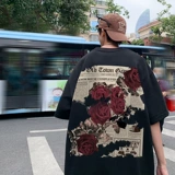 Летняя трендовая футболка с коротким рукавом, оверсайз, в американском стиле