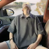 Летняя футболка polo для отдыха, в американском стиле, короткий рукав, изысканный стиль