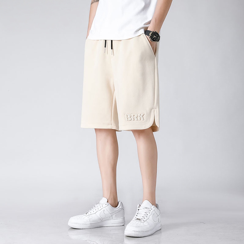 Ole Brand Men's Pure Cotton Shorts, Summer Thin Style, Trendy Brand, Loose Fit, Large Size, Casual Sports Five-Point Shorts, Men's Outerwear Large Shorts