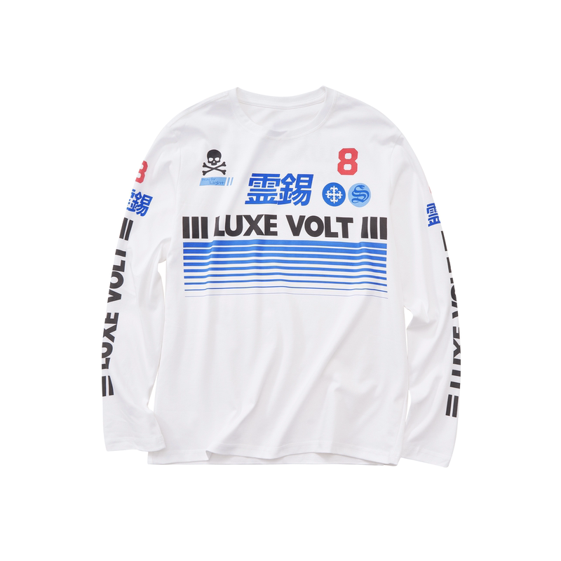 Pray for Light 25Aw Racing Elements Conley Print Crew Neck Regular Shoulder Loose Long Sleeve T-Shirt