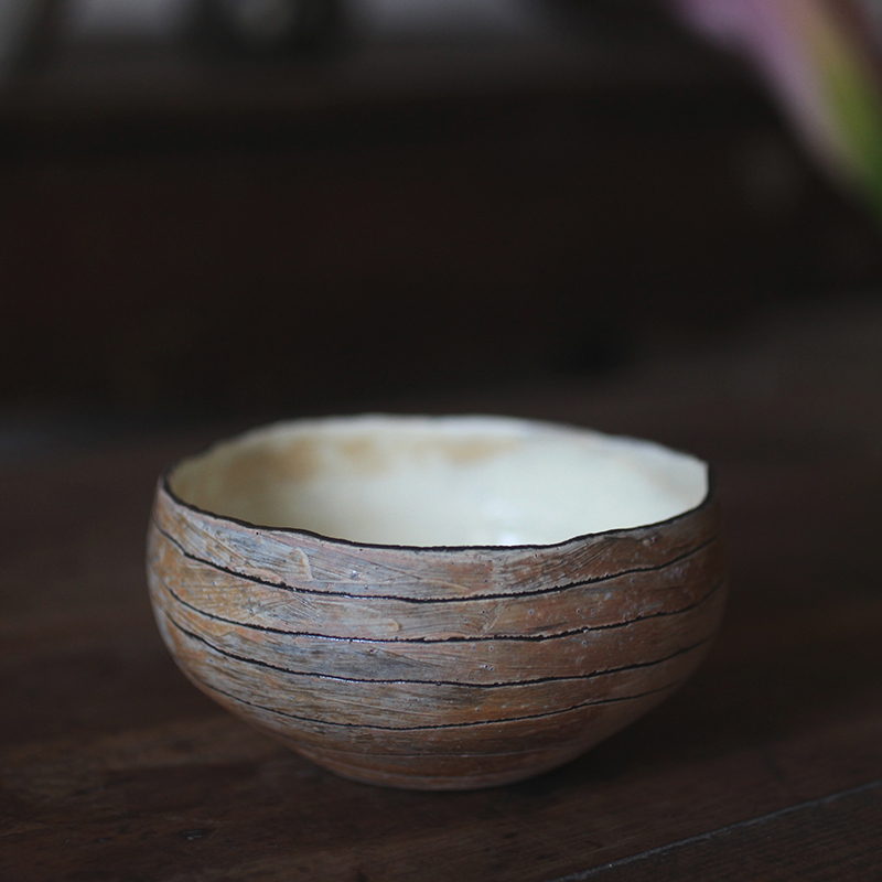 Japanese Writer's Handmade Pottery, Rough Pottery, Pink Clay, Kiyokuni Yukimura, Shinkadai, Muwaka, Wabi-Sabi Style, Cute