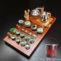 Tea set Household one-piece kung fu purple sand ceramic automatic four-in-one induction cooker Tea ceremony solid wood tea tray