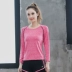 Tách quần áo Yoga mùa đông phù hợp với nữ giảm béo quần áo thể dục nữ chạy áo sơ mi yoga dài tay lỏng lẻo