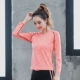 Tách quần áo Yoga mùa đông phù hợp với nữ giảm béo quần áo thể dục nữ chạy áo sơ mi yoga dài tay lỏng lẻo