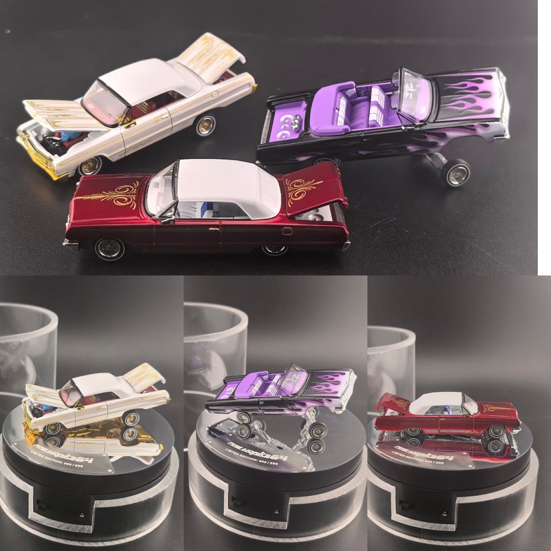 [in Stock] Fine Works Fw 1:64 Chevrolet Impala West Coast Hopper Car Model