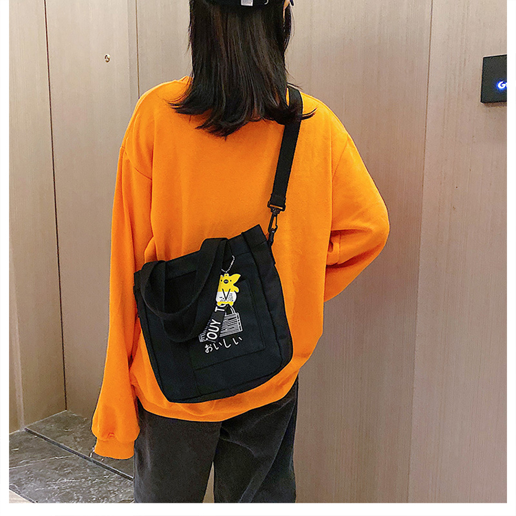Hàn Quốc in túi vải nữ sinh nghiêng túi Nhật Harajuku gió cầm tay dung lượng cao túi một vai đơn giản