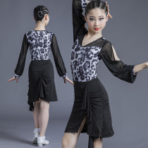 2021 new childrens Latin dance costume childrens girls professional practice grade examination training performance dance dress suit