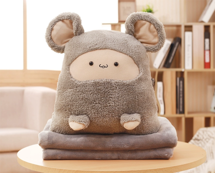 Gối chăn kép- sử dụng ngủ trưa văn phòng gối san hô fleece chăn ba- trong- một chiếc xe đệm gối điều hòa không khí gối tựa sofa cao cấp