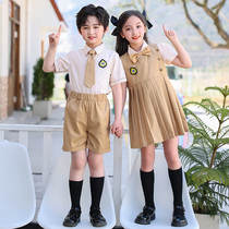 Kindergarten Garden Suit Summer Short Sleeve Suit Class School English Breeze Graduation Photos Clothing Primary School Children School Uniforms Summer Clothing
