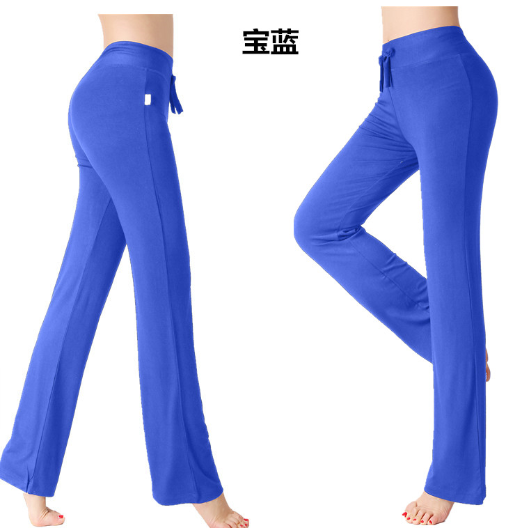 Mùa hè phần mỏng Modal phụ nữ mang thai yoga quần nữ cao eo thẳng vuông khiêu vũ thực hành quần lỏng mỏng kích thước lớn thảm tập