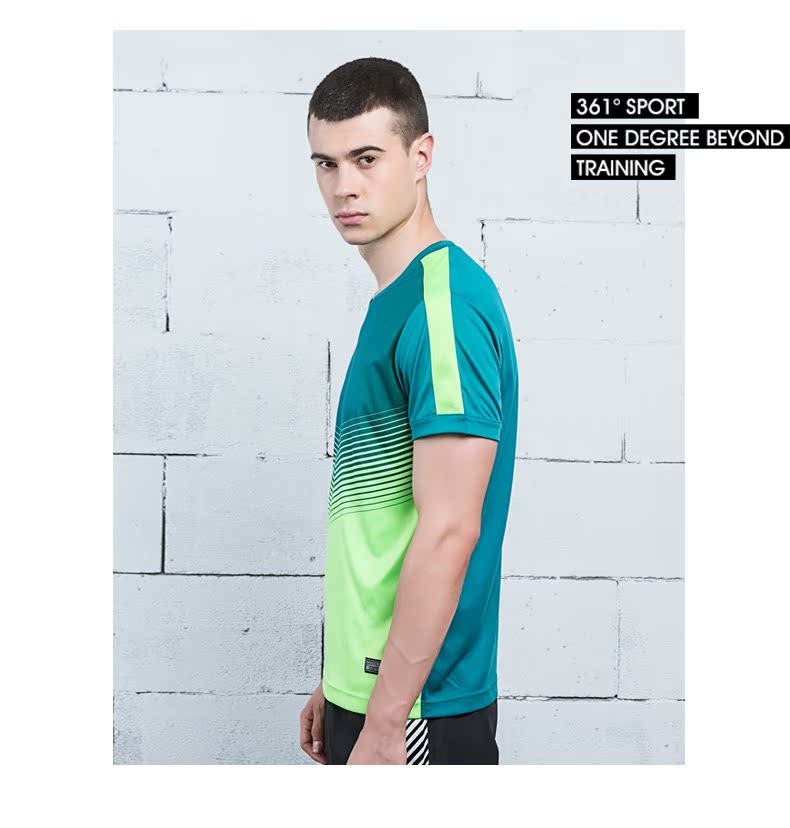 361 người đàn ông của mùa hè thở nhanh khô vòng cổ ngắn tay T-Shirt nam chạy bóng đá T-Shirt nửa tay áo sơ mi thể thao ngắn t áo top tank
