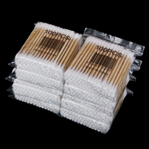 Бейсбольные двусторонние ватные палочки, антибактериальная ухочистка для ушей, хлопковые хлопковые салфетки, 1600 шт