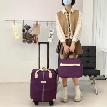 Travel Bag, Trolley Bag, Large Capacity, Lightweight Travel Bag, Travel Bag, Universal Wheel Travel Boarding Bag, Short-Distance Luggage Bag