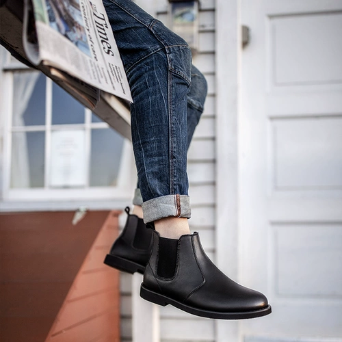 Martens, зимние челси, высокая обувь в английском стиле для кожаной обуви, короткие сапоги, в британском стиле