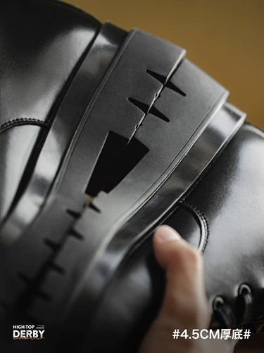 Обувь на платформе, туфли для пальцев на ноге для кожаной обуви, высокие рабочие короткие сапоги