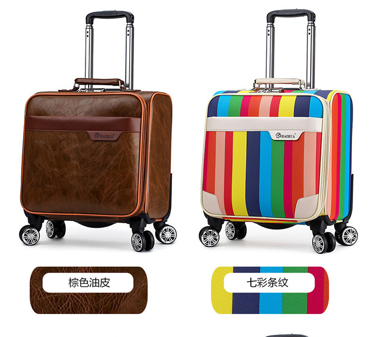 Hành lý xe đẩy nhỏ trường hợp nữ trọng lượng nhẹ 18-inch hành lý nam Oxford vải vali nhỏ 16 inch nội trú mẫu vali kéo đẹp