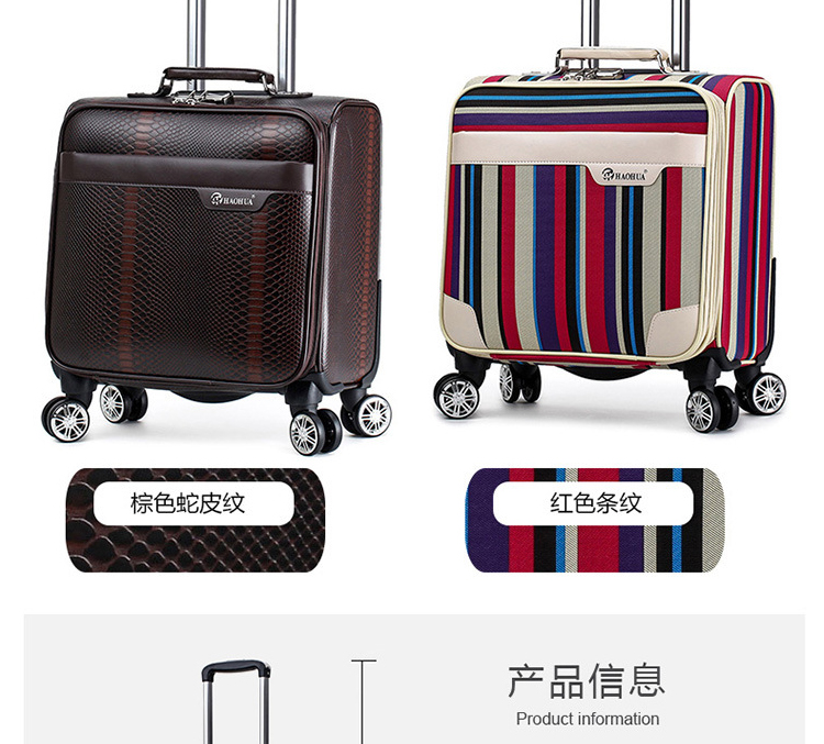 Hành lý xe đẩy nhỏ trường hợp nữ trọng lượng nhẹ 18-inch hành lý nam Oxford vải vali nhỏ 16 inch nội trú mẫu vali kéo đẹp