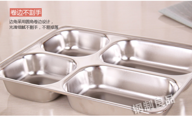 Làm dày và làm sâu tấm thép không gỉ tấm ăn nhẹ có nắp hộp ăn trưa của trẻ em hộp ăn trưa lớn căng tin nhà hàng ăn trưa hộp ăn trưa - Hộp cơm điện sưởi ấm cặp lông giữ nhiệt cắm điện