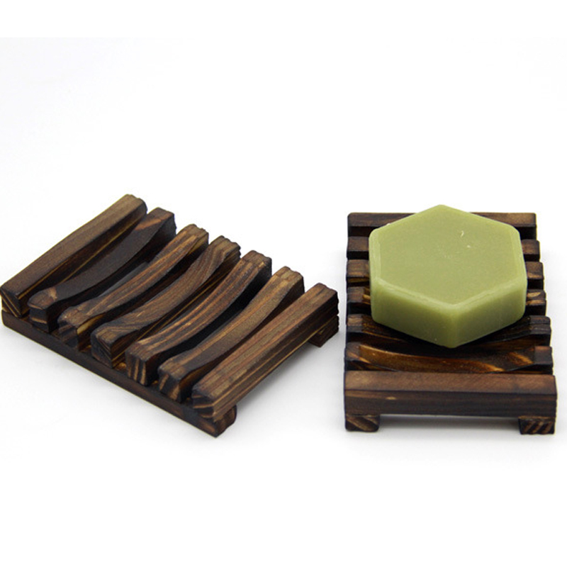 The Yo-yo Creative style Soap Box Soap Rack Wooden Processing New Retro Soap Case Wood Charcoal Burning Soap Box Soap Box