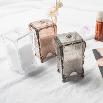 Yo-yo Tabletop Makeup Cotton Containing Box Plastic Transparent Box Creative Eurostyle Cosmetic containing finishing box