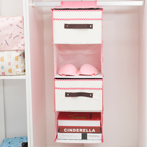 Yo-yo Peach Skin Suede Multilayer Containing Hanging Bag Wardrobe Suspended Cashier Bag Cloth Art Drawer Clothes Storage Bag