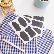 Yo-yo BLACK WATERPROOF LABEL STICKABLE SELF-STICKABLE LABEL ADHESIVE HANDWRITING SMALL STICKER BOTTLE STICK LABEL PAPER