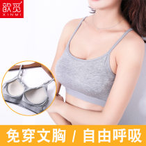 Xinmei anti-light Vest Womens belt chest cushion small sling bottoming coat short large size wrap chest bra summer