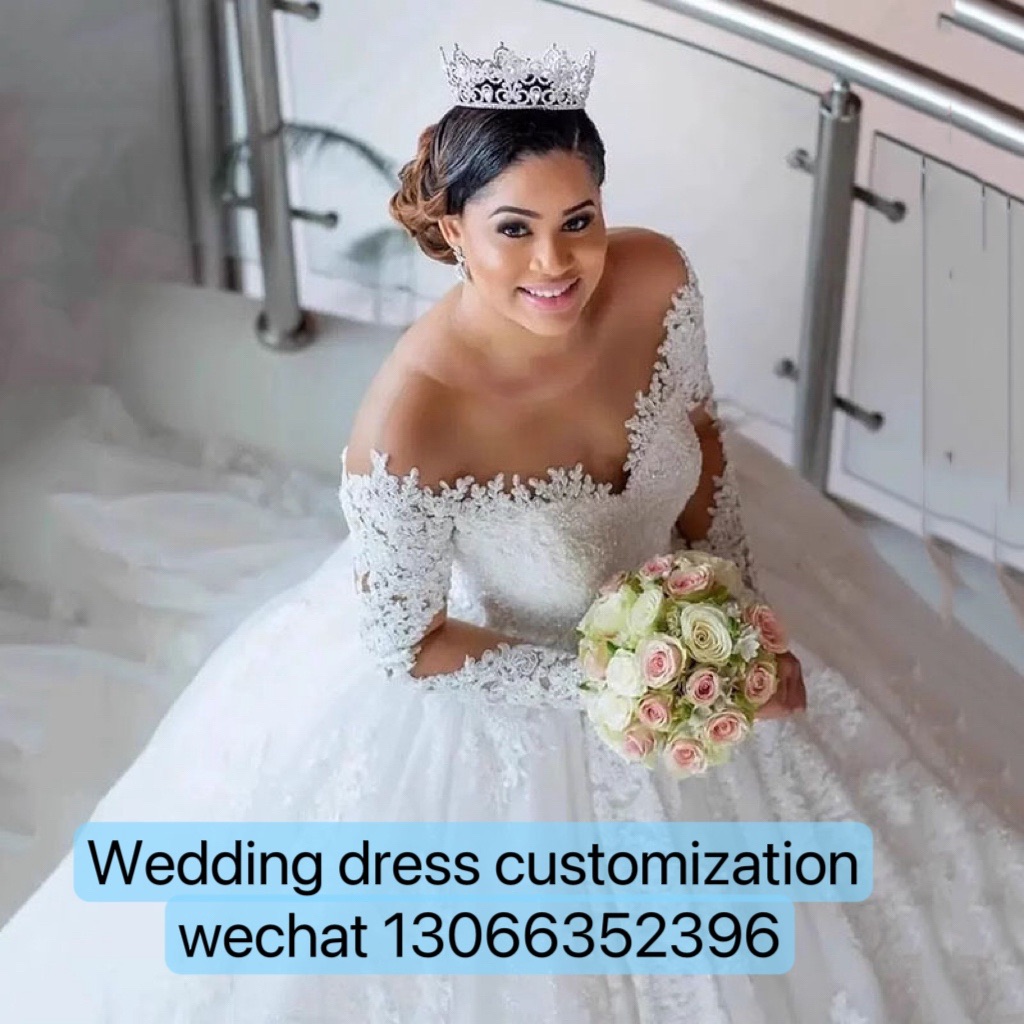 Ball Gown Long Sleeves Wedding Dresses Lace Appliques Sheer
