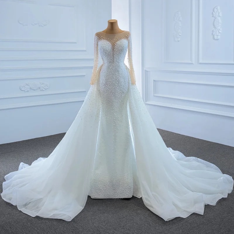 Luxy Long Sleeve Wedding Bridal Gown 2024 Detachable Train Luxy Long Sleeve Wedding Bridal Gown 2024 Detachable Train