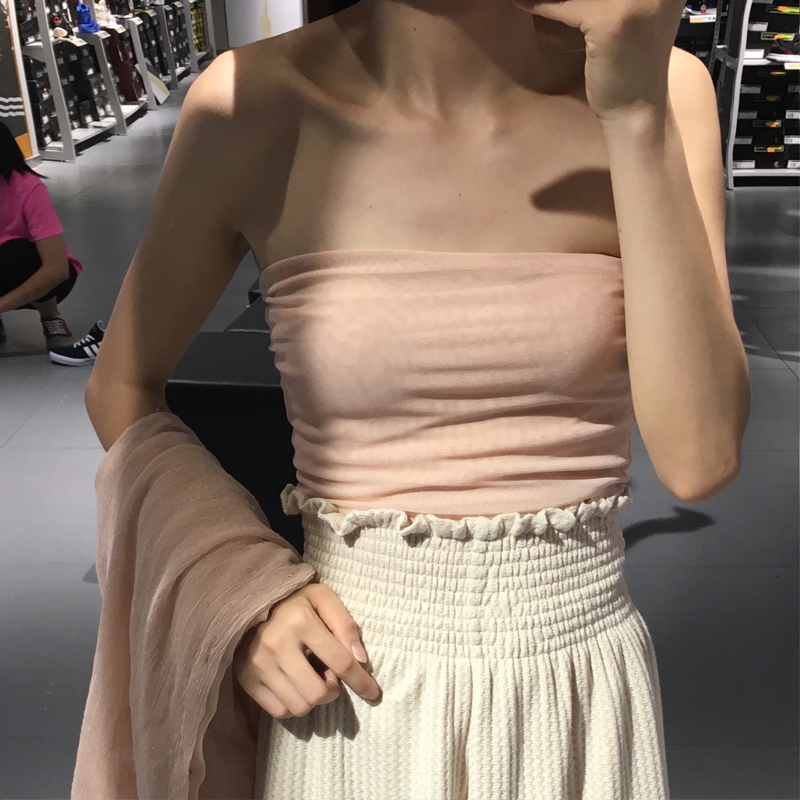 MISS J Gentle màu lưới xếp chồng lên nhau ống căng ngực (bốn màu) cửa hàng đồ lót