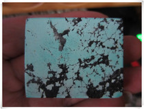 (Carefree Fairy) a large green iron line green pine stone without a character and a no-old bag to back down