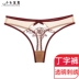 Girl Beauty House Sexy thêu trong suốt Thong Thong Cô phối cảnh Đồ lót tình dục Áo thun Áo thun eo thấp do lot nu G-string