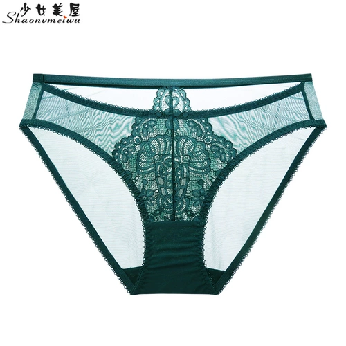 Сексуальные кружевные трусы, нижнее белье, штаны, зеленые шорты