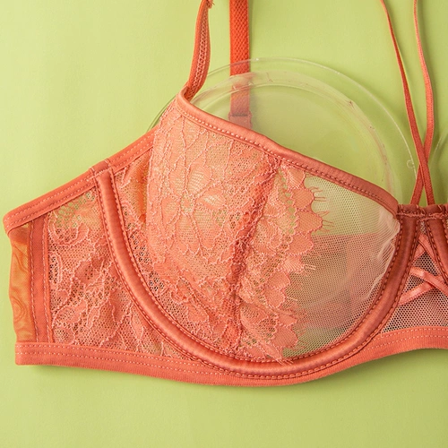 Зимний сексуальный ультратонкий тонкий прозрачный кружевной бюстгальтер-топ, комплект, нижнее белье, зеленый комбинезон, большой размер