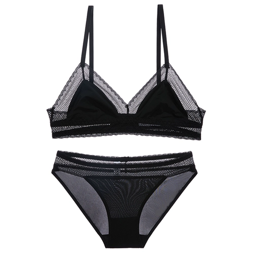 Нижнее белье, комплект, тонкий бюстгальтер без косточек, кружевной сексуальный бюстгальтер пуш-ап, бюстгалтер, французский стиль