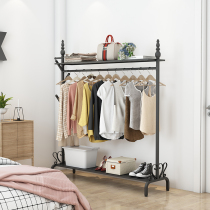 New house Coat rack Floor-to-ceiling bedroom hanger Clothes rack European Wrought iron shelf Simple household hanger