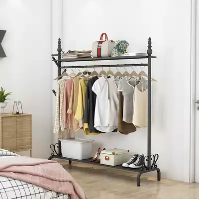 New house coat rack floor-to-ceiling bedroom hanger clothes rack European-style iron rack simple household clothes rack