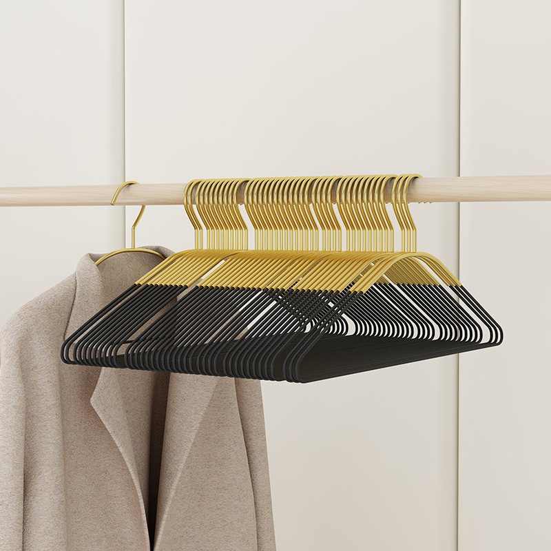 Metal hanger adult No-mark light lavish hanger drying for home drying hanging clothes racks Nordic stainless steel anti-slip