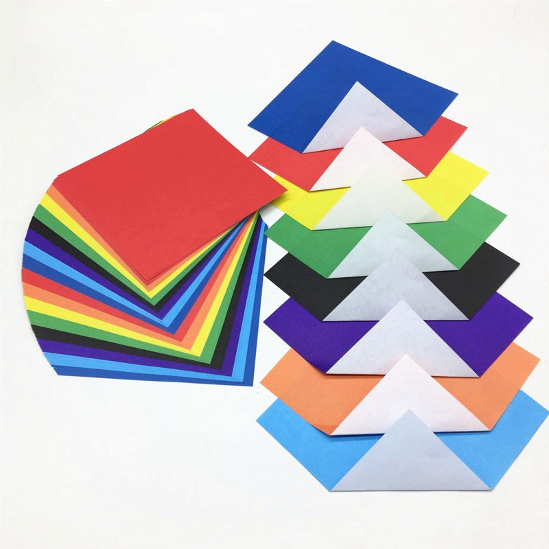 Origami Prince Single-sided colored paper Reverse white 70 g Pure wood pulp square 30252015 cm