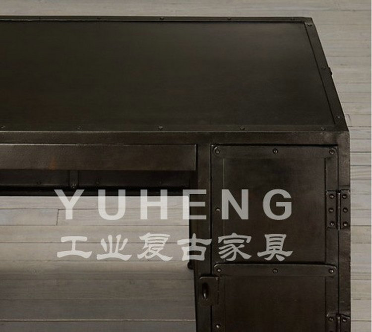 Gió công nghiệp đồ nội thất retro sắt rèn bàn cũ máy tính bàn thanh toán bàn Mỹ phong cách gác xép - Nội thất siêu thị