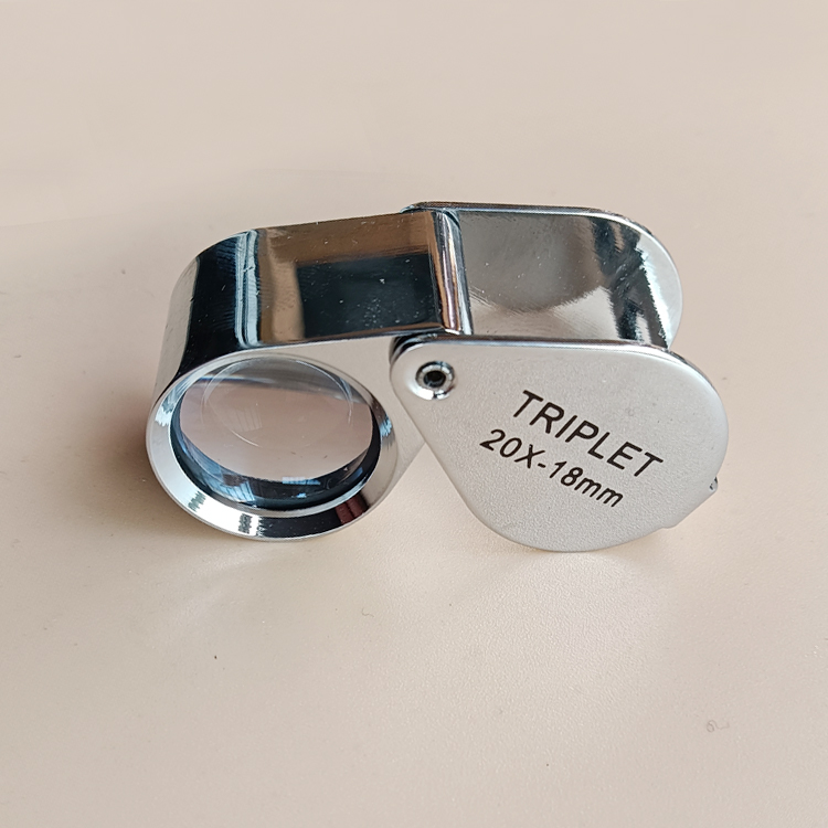 Forensic Special Magnifier 20 Times 20x Triple Glued 18mm Optical Glass HD Appraisal Jewelry Jade Emerald