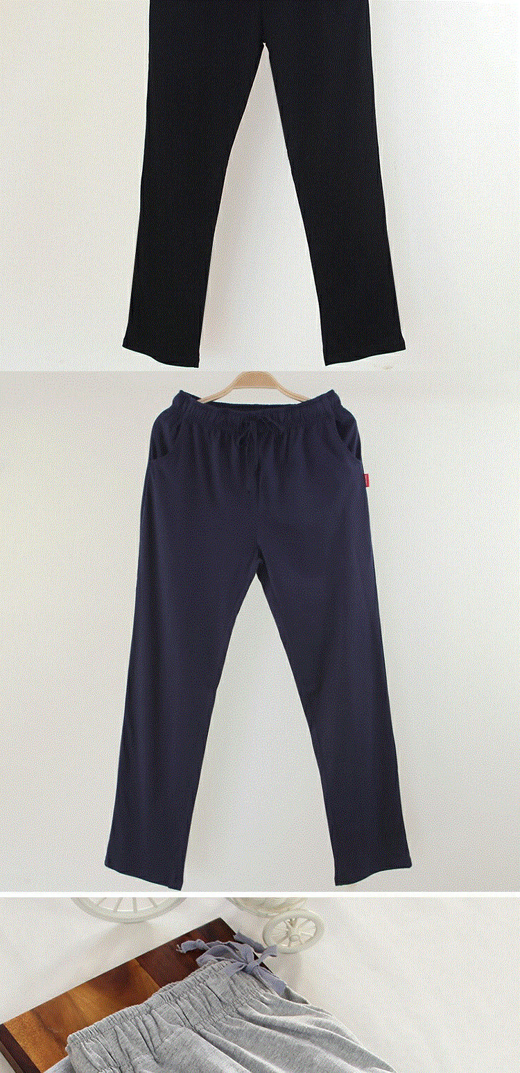 Quần cotton Pyjama Quần nữ mùa xuân và mùa thu mỏng lỏng Kích thước lớn Trang chủ Đan Bông Mùa hè Quần điều hòa không khí Quần nhà quan sot nam