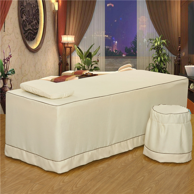 Mát xa đơn giản làm đẹp giường bao gồm bốn bộ bông cao cấp phong cách Bắc Âu thẩm mỹ viện Hàn Quốc đặc biệt bọc giường bông và lanh phong cách châu Âu - Trang bị tấm tìm mua ga phủ giường spa